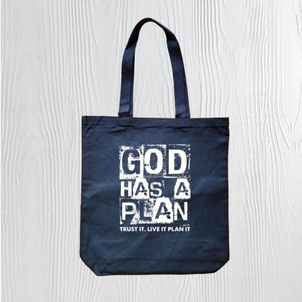 06 GOD HAS A PLAN - English Bible Verse - Reusable Bag