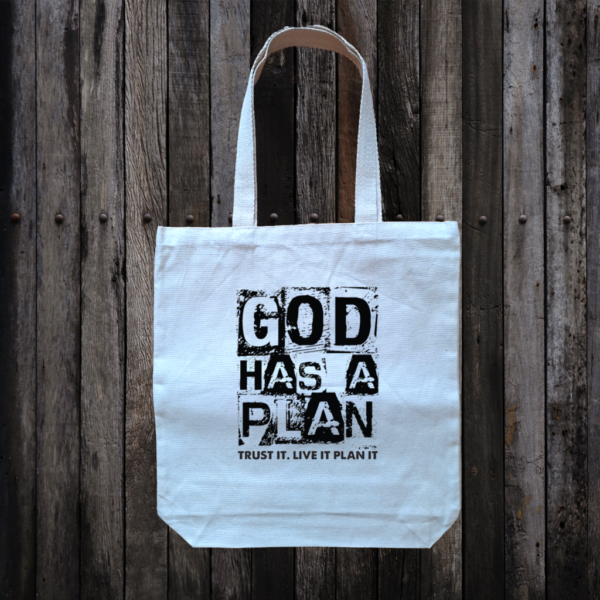 06 GOD HAS A PLAN - English Bible Verse - Reusable Bag